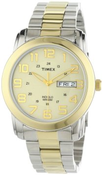 Timex Men's T2N4399J Dress Sport Chic Round Bi-Metal Tone Bracelet Watch