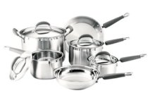 Essentials Gourmet KitchenAid Brushed thép không rỉ Cookware Set 10-piece