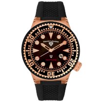 Swiss Legend Men's 21818D-RG-01 Neptune Collection Rose Gold Ion-Plated Black Rubber Watch