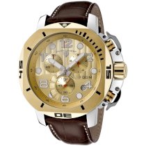 Swiss Legend Men's 10538-010-GB Scubador Collection Chronograph Brown Leather Watch