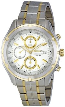 Seiko Men's SNDC38 Two Tone Stainless Ste Bracelet Watch