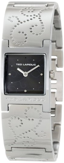 Ted Lapidus Women's C0098RNPW Charcoal Dial Silver Tone Base Metal Watch