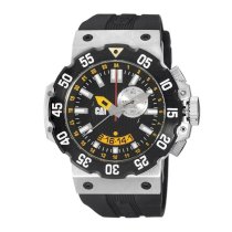 CAT Men's D314521124 Deep Ocean Chrono Black Analog Dial and Stainless Steel Case with Black Rubber Strap Watch