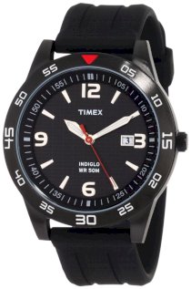 Timex Men's T2N6949J Style Sport Black IP Case and Resin Case Watch