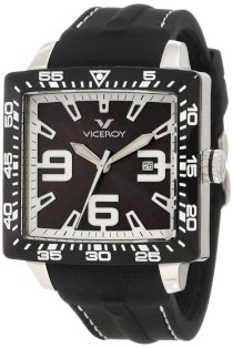 Viceroy Women's 432099-55 Black Square Rubber Date Watch