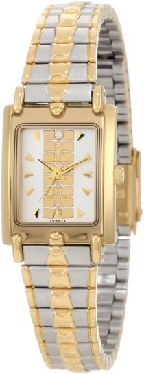 Swistar Women's 9570-44L Swiss Quartz Two-tone Stainless Steel and Gold Plated Stainless Steel Dress Watch