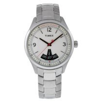 Timex Men's T2N218 Stainless Steel Analog with White Dial Watch
