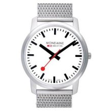 Đồng hồ Mondaine Simply Elegant White - Gents steel brushed A6723035016SBM