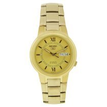 Seiko Men's SNKA24 Stainless Steel Analog with Gold Dial Watch