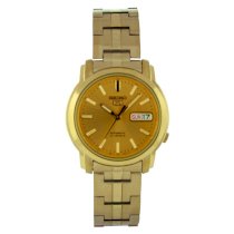 Seiko Men's SNKK76 Gold Plated Stainless Steel Analog with Gold Dial Watch
