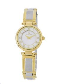 Le Chateau Women's 1361L-WHT Ultra Slim Roman Numerals Watch