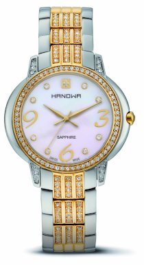 Hanowa Women's 16-7024.55.001 Starlight Gold IP and Steel Mother-of-Pearl Swarovski Watch