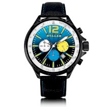 Holler HLW2280-4 Mens Psychedelic Turquoise Chronograph Watch