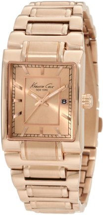 Kenneth Cole New York Men's KC4818 Classic Rose Gold Brown Rectangle Analog Watch