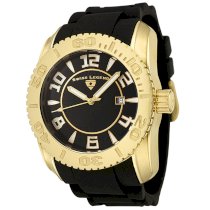  Swiss Legend Men's 20068-YG-01 Commander Collection Yellow Gold Ion-Plated Black Dial Watch