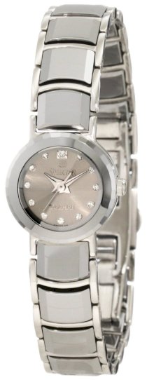 Swistar Women's 7.7774-L Swiss Quartz Scratch Resistant Tungsten and Stainless Steel Dress Watch