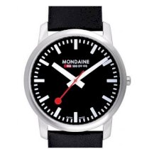 Đồng hồ Mondaine Simply Elegant Black - Gents steel brushed  A672.30350.14SBB