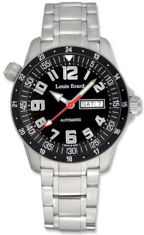 Louis Erard La Sportive Automatic Steel Mens Sport Watch Calendar Day/Date 72430-AS-02BMA14