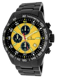 Le Chateau Men's 7080mgunmet_yel Sport Dinamica Yellow and Black Watch