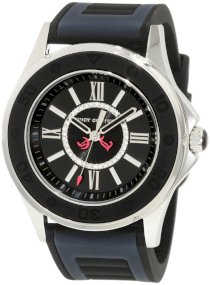 Juicy Couture Women's 1900875 Rich Girl Black Jelly Strap Watch