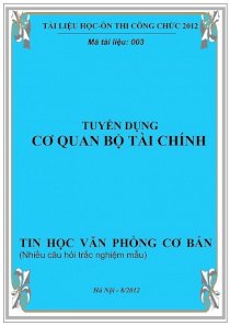 Tài Liệu Tuyển Dụng Cơ Quan Bộ Tài Chính quyển 3