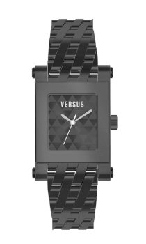  Versus Men's 3C71800000 Pret Rectangular Black IP Stainless Steel Brown Dial Watch