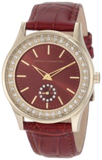  French Connection Women's FC1080GT Classic Gold Crystals Watch