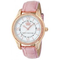 Juicy Couture Ladies Pink Leather Strapped Watch