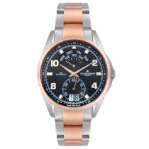 Jacques Lemans Men's GU171C Geneve Collection Tempora Rose Gold-Tone and Stainless Steel Watch