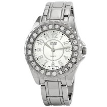 Golden Classic Women's 2284-silver "Time's Up" Rhinestone Accented Silver Metal Watch