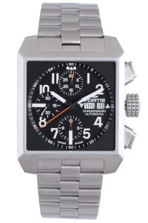 Fortis Men's 667.10.41 M Square Stainless Steel Chronograph Date Watch