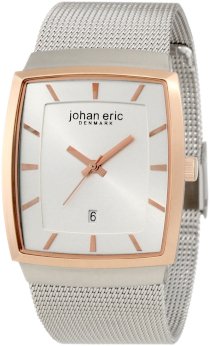 Johan Eric Men's JE1003-04-001.2 Tondor Tonneau Rose Gold IP Mesh Steel Watch