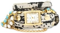 La Mer Collections Women's LMMULTI5003 Chandelier Crystal Chain Collection Colette Watch