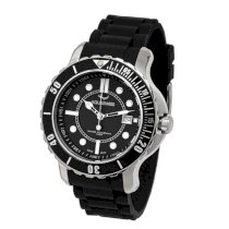  Aquaswiss 96G001 Rugged Man's Quartz Watch Stainless Steel Rubber Strap