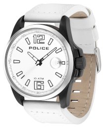 Police Men's PL-12591JSBS/01 Lancer Black IP Luminous Dial Leather Watch