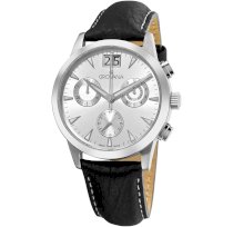 Grovana Men's 1722.9532 Chronograph Silver Chronograph Dial Quartz Watch