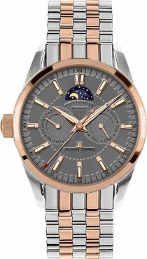 Jacques Lemans Men's 1-1596H Liferpool Moonphase Sport Analog with Moonphase Watch