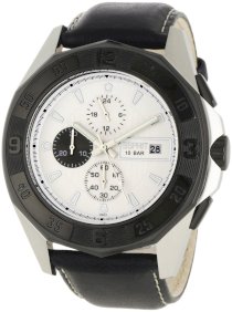  Esprit Men's ES102841002 Legacy Black Chronograph with White Dial Watch
