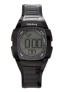 Tekday Kids' 653041 Digital Black Plastic Strap Sport Watch
