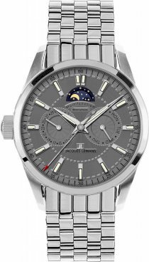 Jacques Lemans Men's 1-1596F Liferpool Moonphase Sport Analog with Moonphase Watch