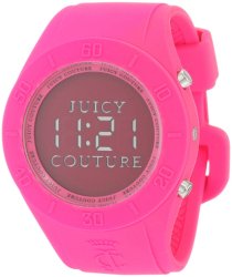 Juicy Couture Women's 1900881 Sport Couture Digital Neon Pink Jelly Strap Watch