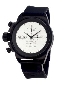 Welder Men's 6301 K27 Chronograph Black Ion-Plated Stainless Steel Round Watch