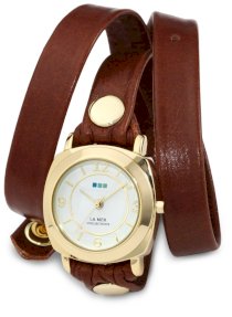 La Mer Collections Women's LMODY005 Brown Gold Odyssey Wrap Watch