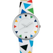 Alessi Men's AL8012 Luna Stainless Steel Harlequin Decoration Designed by Alessandro Mendini Watch