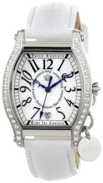 Juicy Couture Women's 1900766 Dalton White Leather Strap Watch