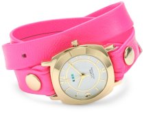 La Mer Collections Women's LMODYREFINERY001 Neon Pink/Gold Odyssey Watch