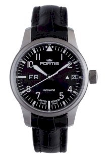 Fortis Men's 700.10.81 LC.01 F-43 Flieger Black Automatic Date Watch