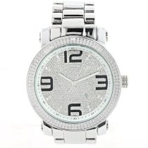 Luxurman Mens Diamond Watch 0.12 ct