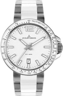 Jacques Lemans Men's 1-1711B Milano Sport Analog with HighTech Ceramic Watch
