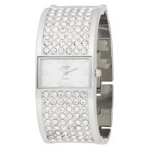 Golden Classic Women's 2219 goldwhite "Savvy Jelly" Rhinestone Silicone Watch